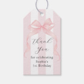 Meisjes willen gewoon een 1e verjaardag zijn cadeaulabel (Voorkant)