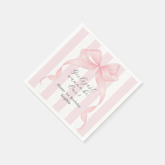 Meisjes willen gewoon een 1e verjaardag zijn servet (Hoek)