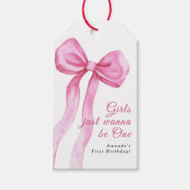 Meisjes willen gewoon een 1e verjaardagsfeestje zi cadeaulabel