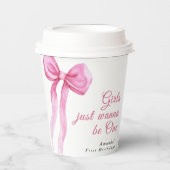 Meisjes willen gewoon een 1e verjaardagsfeestje zi papieren bekers (Voorkant)