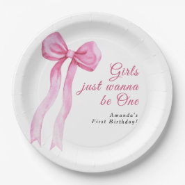 Meisjes willen gewoon een 1e verjaardagsfeestje zi papieren bordje