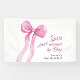 Meisjes willen gewoon een 1e verjaardagsfeestje zi spandoek