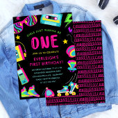 Meisjes willen gewoon een 80s eerste verjaardagsfe kaart