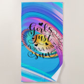 Meisjes willen gewoon een keukenhanddoek hebben strandlaken (Voorkant)