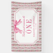 Meisjes willen gewoon een meisje zijn 1e verjaarda spandoek (Verticaal)