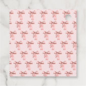 Meisjes willen gewoon een roze boog eerste verjaar bedankjes labels (Achterkant)