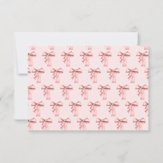 Meisjes willen gewoon een roze boog eerste verjaar bedankkaart (Achterkant)