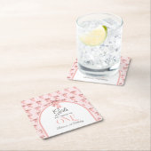 Meisjes willen gewoon een roze boog eerste verjaar kartonnen onderzetters (Insitu)