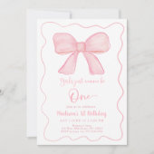 Meisjes willen gewoon een roze boog zijn 1e verjaa kaart (Voorkant)