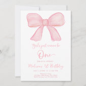 Meisjes willen gewoon een roze boog zijn 1e verjaa kaart (Voorkant)