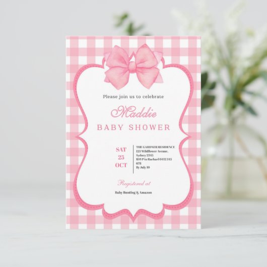 Meisjes willen gewoon een roze boog zijn 1e verjaa kaart (Staand voorkant)