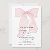 Meisjes willen gewoon een roze boog zijn 1e verjaa kaart (Voorkant)