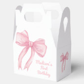 Meisjes willen gewoon een roze strik coquette verj bedankdoosjes (Geopend)