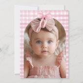 Meisjes willen gewoon een roze strik coquette verj kaart (Achterkant)