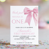 Meisjes willen gewoon een roze strik coquette verj kaart