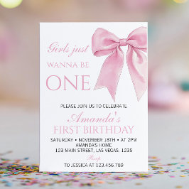 Meisjes willen gewoon een roze strik coquette verj kaart