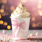 Meisjes willen gewoon een roze strik coquette verj papieren bekers