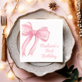 Meisjes willen gewoon een roze strik coquette verj servet