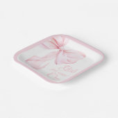 Meisjes willen gewoon een roze strik papier Bord z (Gebogen)