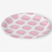 Meisjes willen gewoon een roze strik verjaardag zi papieren bordje (Gekanteld)