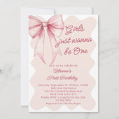 Meisjes willen gewoon een Schattigee boog zijn 1e Kaart (Voorkant)