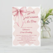 Meisjes willen gewoon een Schattigee boog zijn 1e Kaart (Staand voorkant)