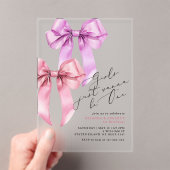 Meisjes willen gewoon een tweeling zijn 1e verjaar acryl uitnodigingen (Insitu (Draagbaar))