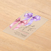 Meisjes willen gewoon een tweeling zijn 1e verjaar acryl uitnodigingen (Laagn)