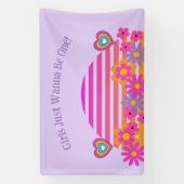 Meisjes willen gewoon één verjaardagsbanner zijn spandoek (Verticaal)