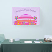 Meisjes willen gewoon één verjaardagsbanner zijn spandoek (Beurs)