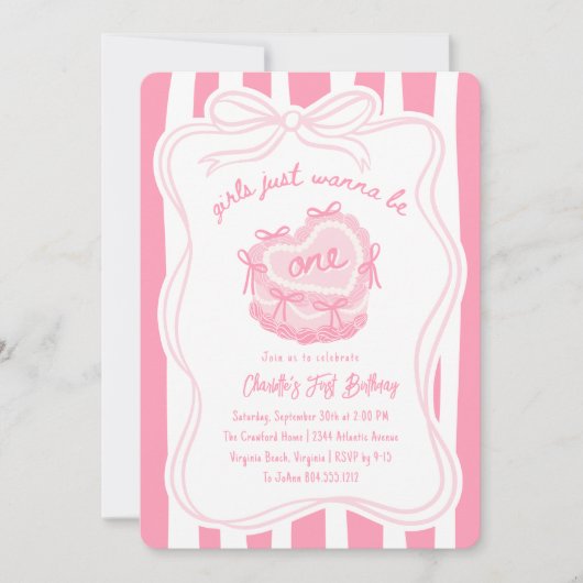 Meisjes willen gewoon een  verjaardagstaart zijn kaart (Voorkant)