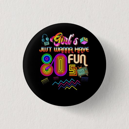 Meisjes willen gewoon een vlinderheid van 1980 Thr Ronde Button 3,2 Cm (Voorkant)