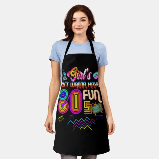 Meisjes willen gewoon een vlinderheid van 1980 Thr Schort (Gedragen)