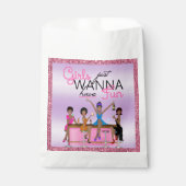 Meisjes willen gewoon Fun Bachelorette hebben Bedankzakje (Voorkant)