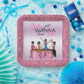 Meisjes willen gewoon Fun Bachelorette hebben Papieren Bordje (Feest)