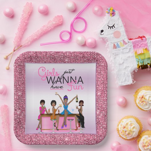 Meisjes willen gewoon Fun Bachelorette hebben Papieren Bordje (Feest)