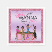 Meisjes willen gewoon Fun Bachelorette hebben Servet (Voorkant)