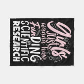 Meisjes willen gewoon geld hebben voor wetenschapp fleece deken (Voorkant (Horizontaal))