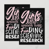 Meisjes willen gewoon geld hebben voor wetenschapp kaart (Voorkant / Achterkant)