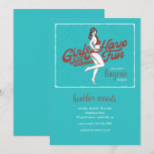 Meisjes willen gewoon leuk Vrijgezellenfeest Kaart (Voorkant / Achterkant)