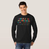 Meisjes willen gewoon leuke fundamentele mensenrec t-shirt (Voorkant volledig)