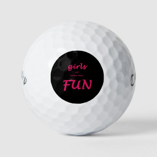 meisjes willen gewoon lol hebben golfballen (Voorkant)