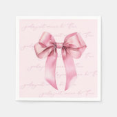 Meisjes willen gewoon One Pink Bow zijn 1e verjaar Servet (Voorkant)