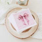 Meisjes willen gewoon One Pink Bow zijn 1e verjaar Servet