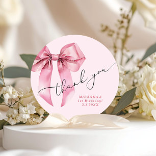 Meisjes willen gewoon One Pink Bow zijn Ronde Sticker