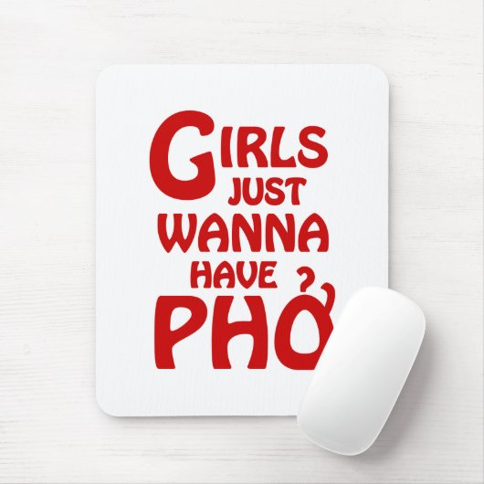 Meisjes willen gewoon Phở hebben Muismat (Met muis)
