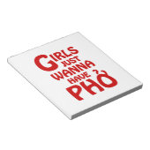 Meisjes willen gewoon Phở hebben Notitieblok (Schuin)