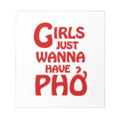 Meisjes willen gewoon Phở hebben Notitieblok (Voorkant)