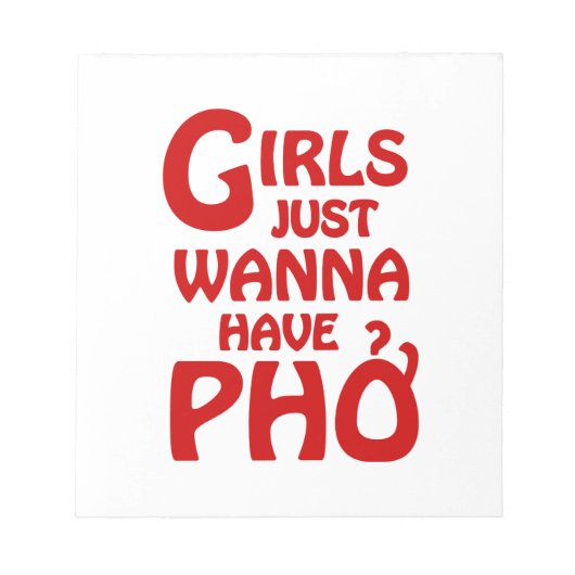 Meisjes willen gewoon Phở hebben Notitieblok (Voorkant)