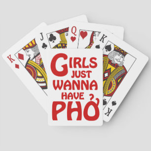 Meisjes willen gewoon Phở hebben Pokerkaarten